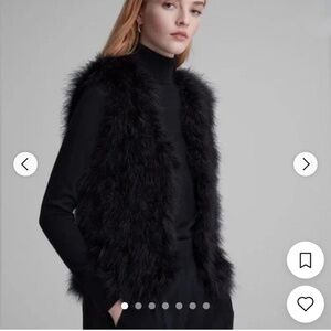 BNWT real marabou feather vest